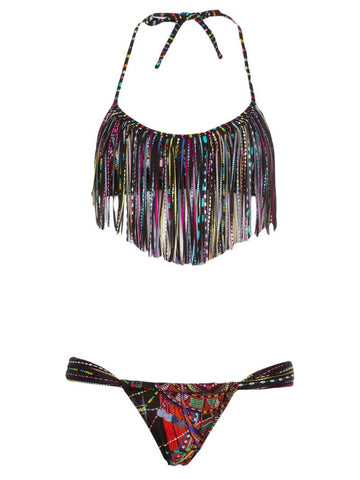 BLUE MAN embellished bikini set