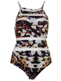 BLUE MAN butterfly print swimsuit
